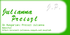 julianna preiszl business card